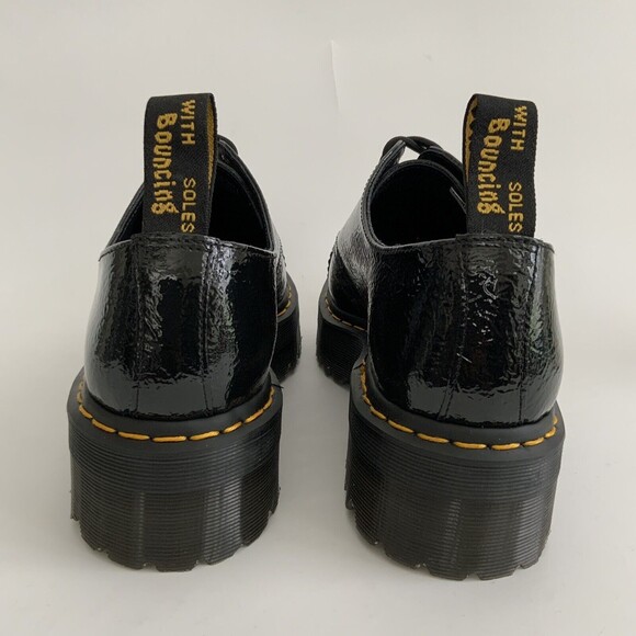 New Dr. Martens Oxfords Patent Leather 1461 Quad Platforms Men Black 11 main image 9